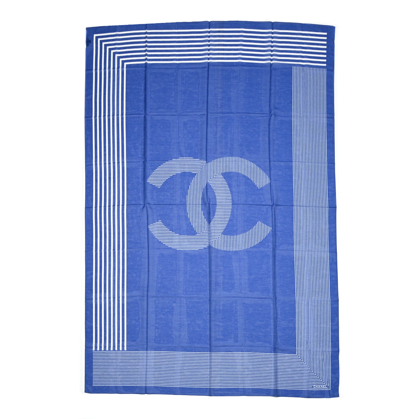 Cotton Silk CC Scarf Blue