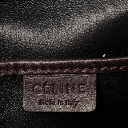 Celine Smooth Calfskin Suede Nano Tri-Color Luggage Burgundy 6 of 7