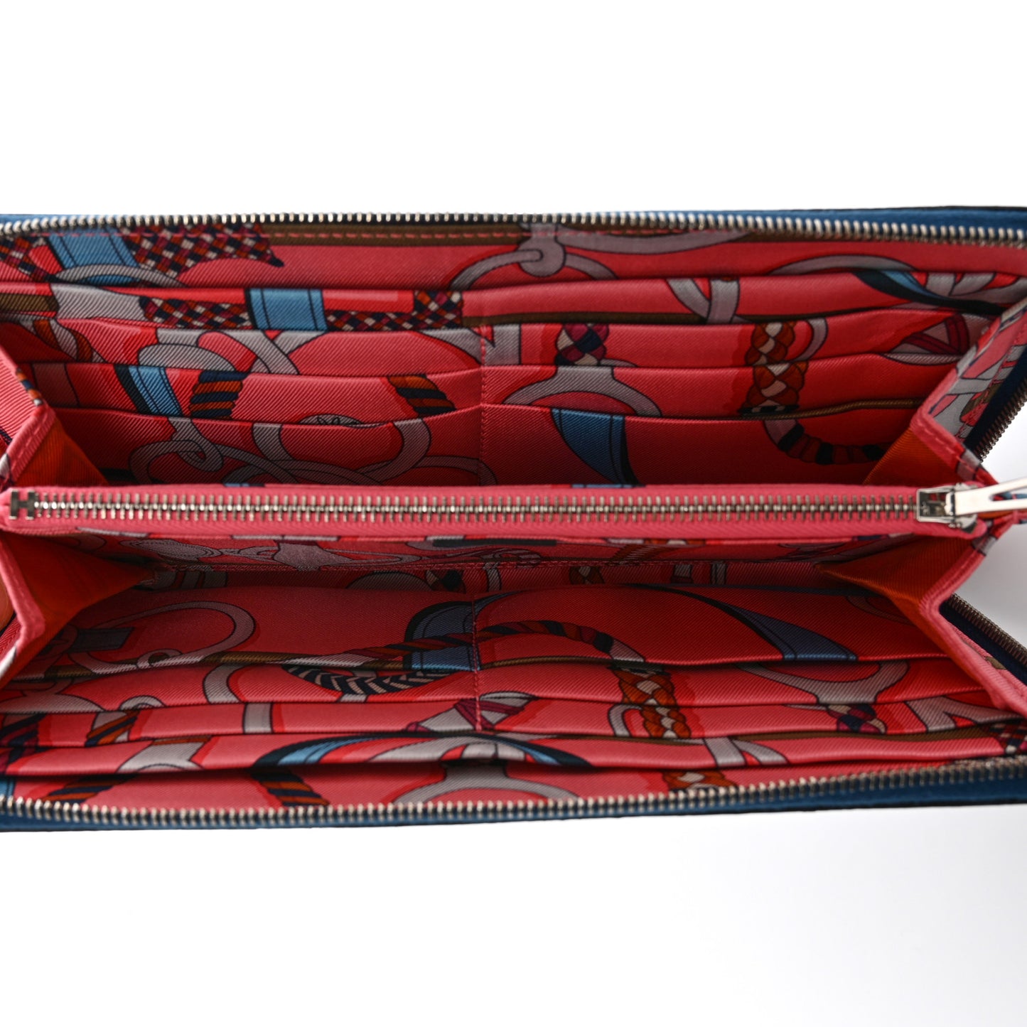 Epsom Silk'In Wallet Deep Bleu