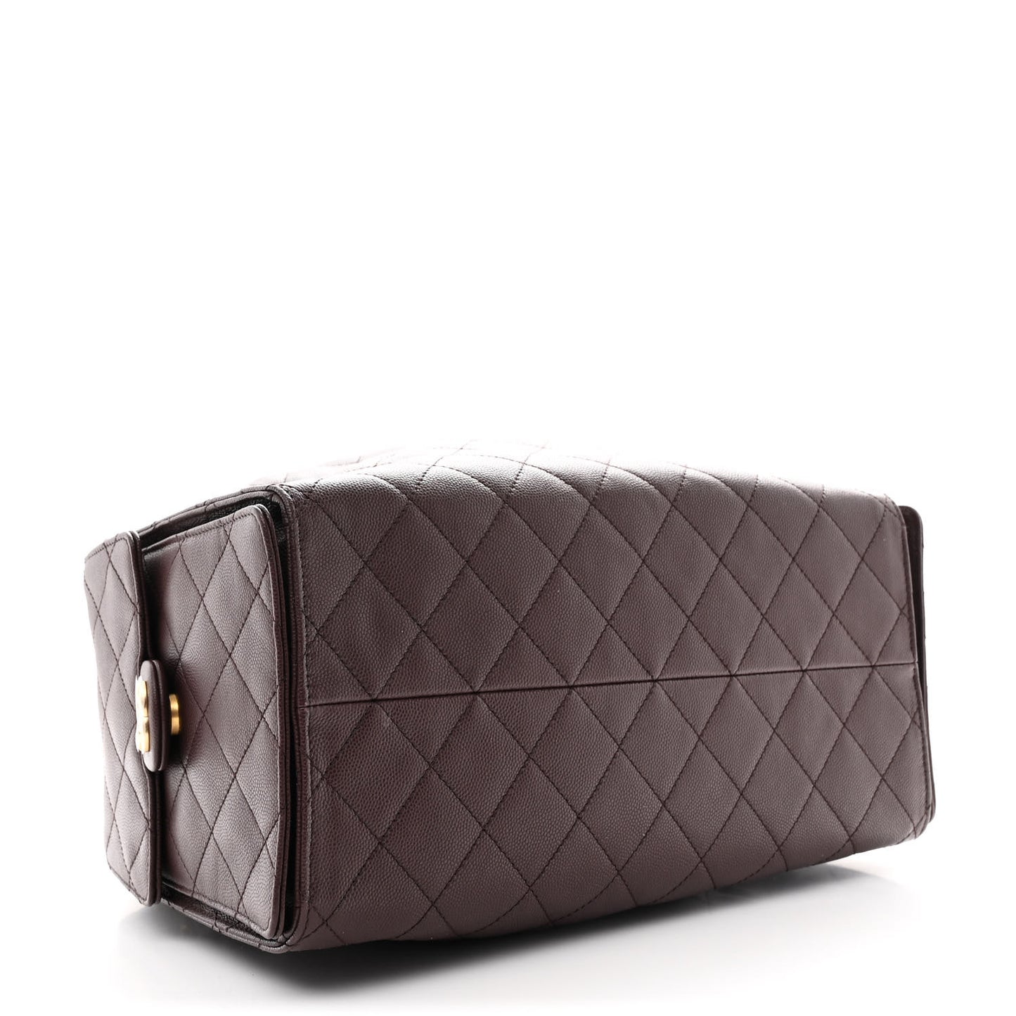 Caviar Quilted Medium Chanel 25 Handbag Dark Brown
