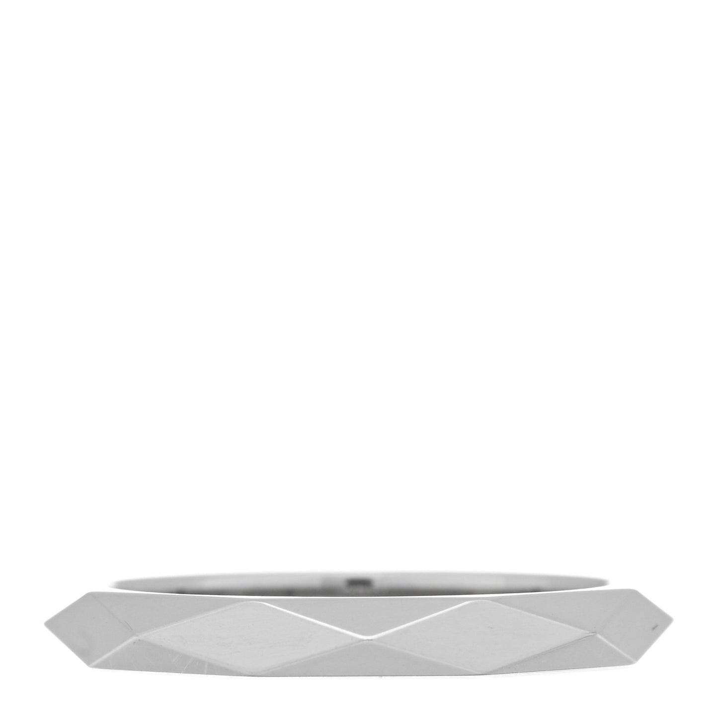 Platinum Medium Facette Band Ring 57 8