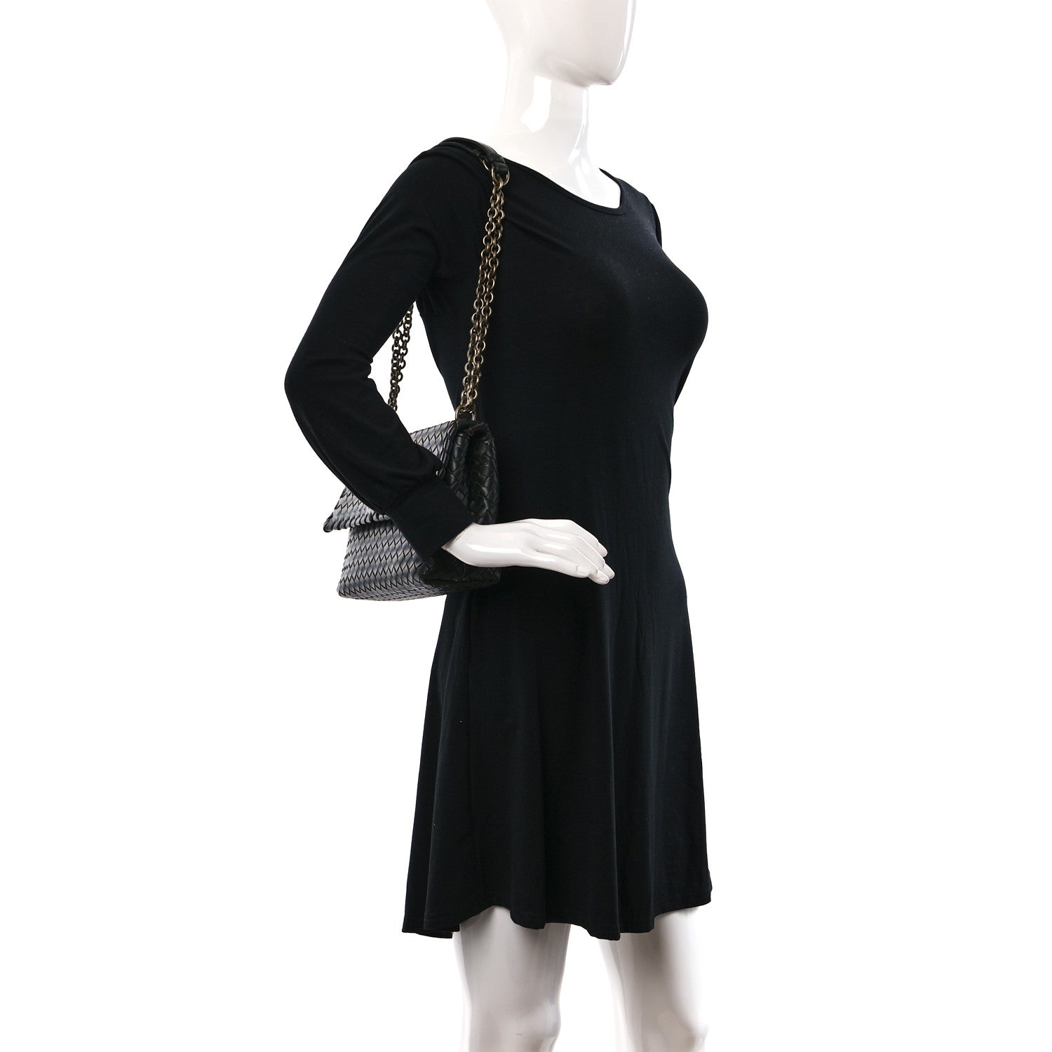 Bottega Veneta Nappa Intrecciato Small Olimpia Bag Black 2 of 10