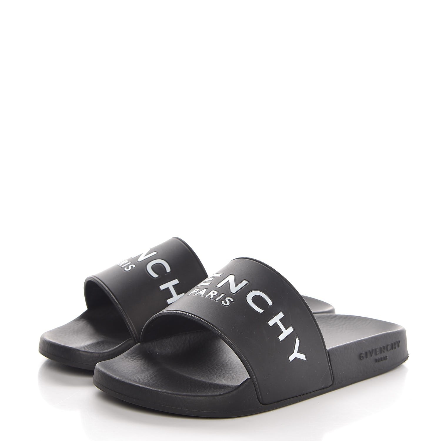 Givenchy Rubber Logo Pool Slide Sandals 35 Black 3 of 11