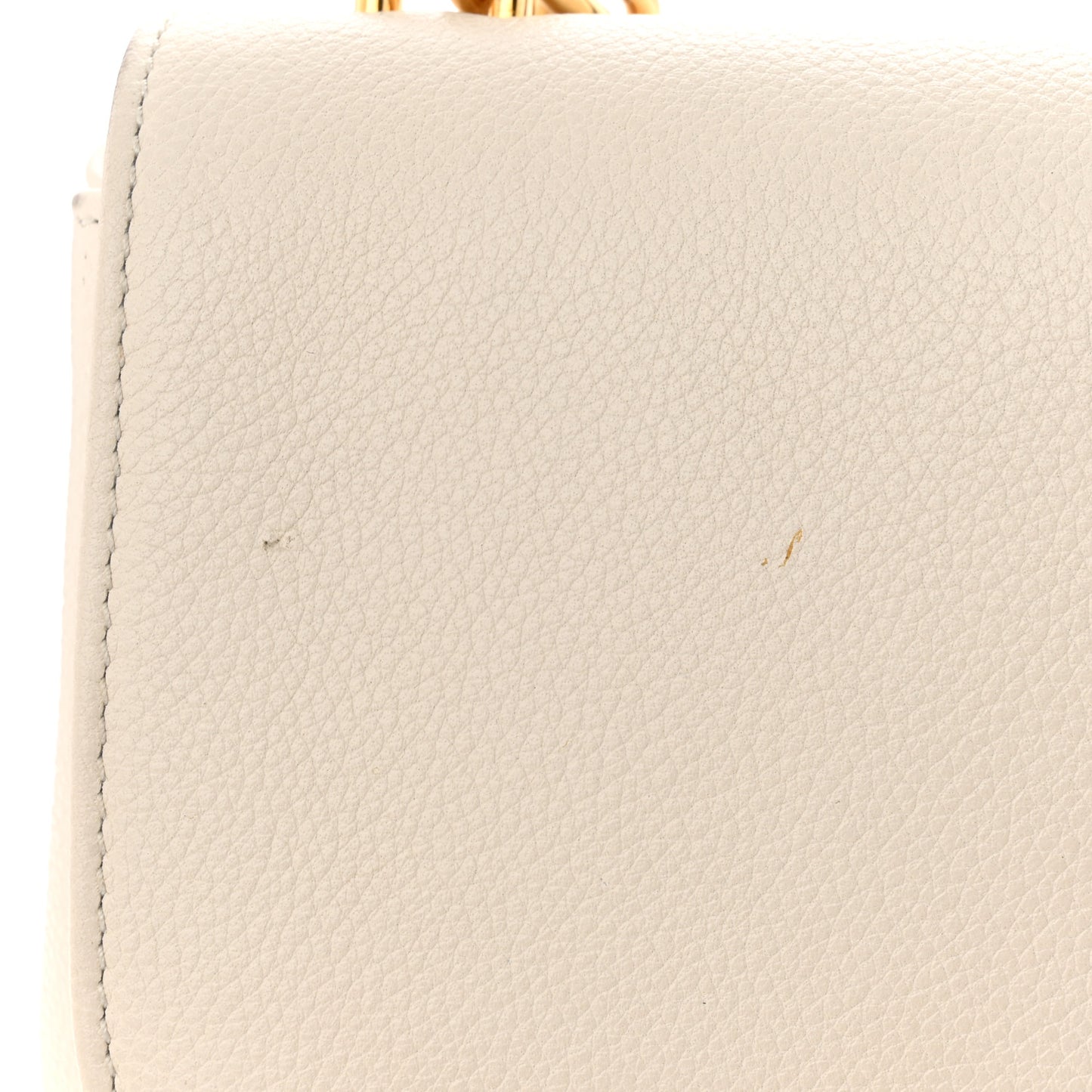 Calfskin Medium Clip Shoulder Bag Chalk