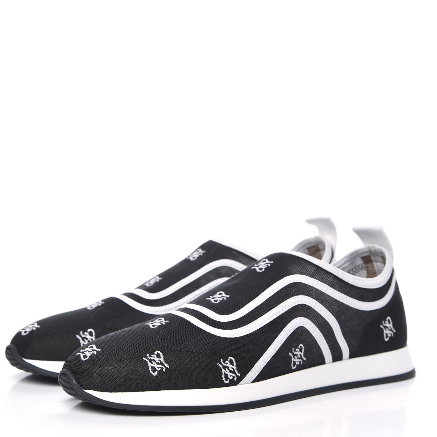 Fendi Mesh FF Karligraphy Slip On Sneakers 39 Black 3 of 8