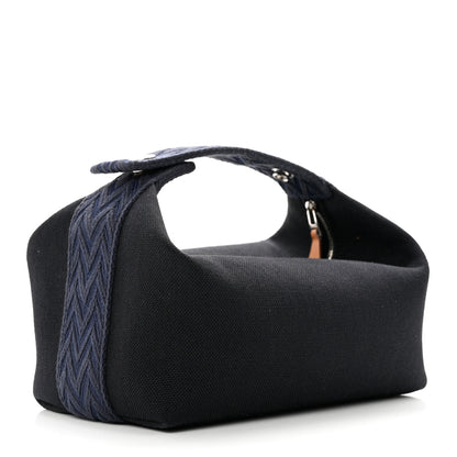 Hermes Canvas Small Bride-A-Brac Pouch Black Bleu Nuit 3 of 6