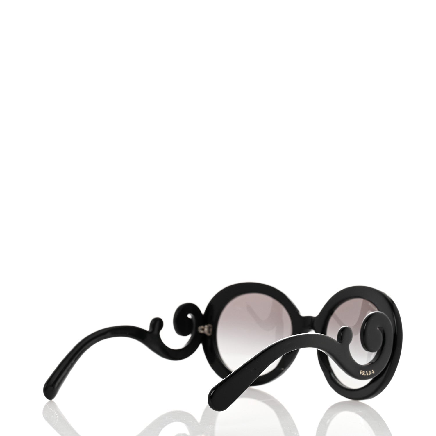 Prada Baroque Sunglasses SPR 27N Black 4 of 7