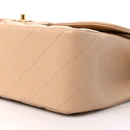 Chanel Caviar Quilted Jumbo Double Flap Light Beige 9 of 9