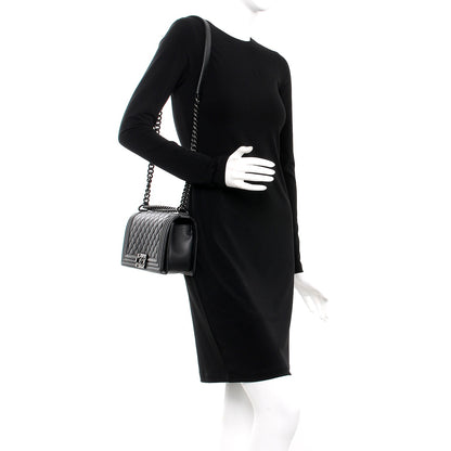 Chanel Caviar Quilted Medium Boy Flap So Black 2 of 9