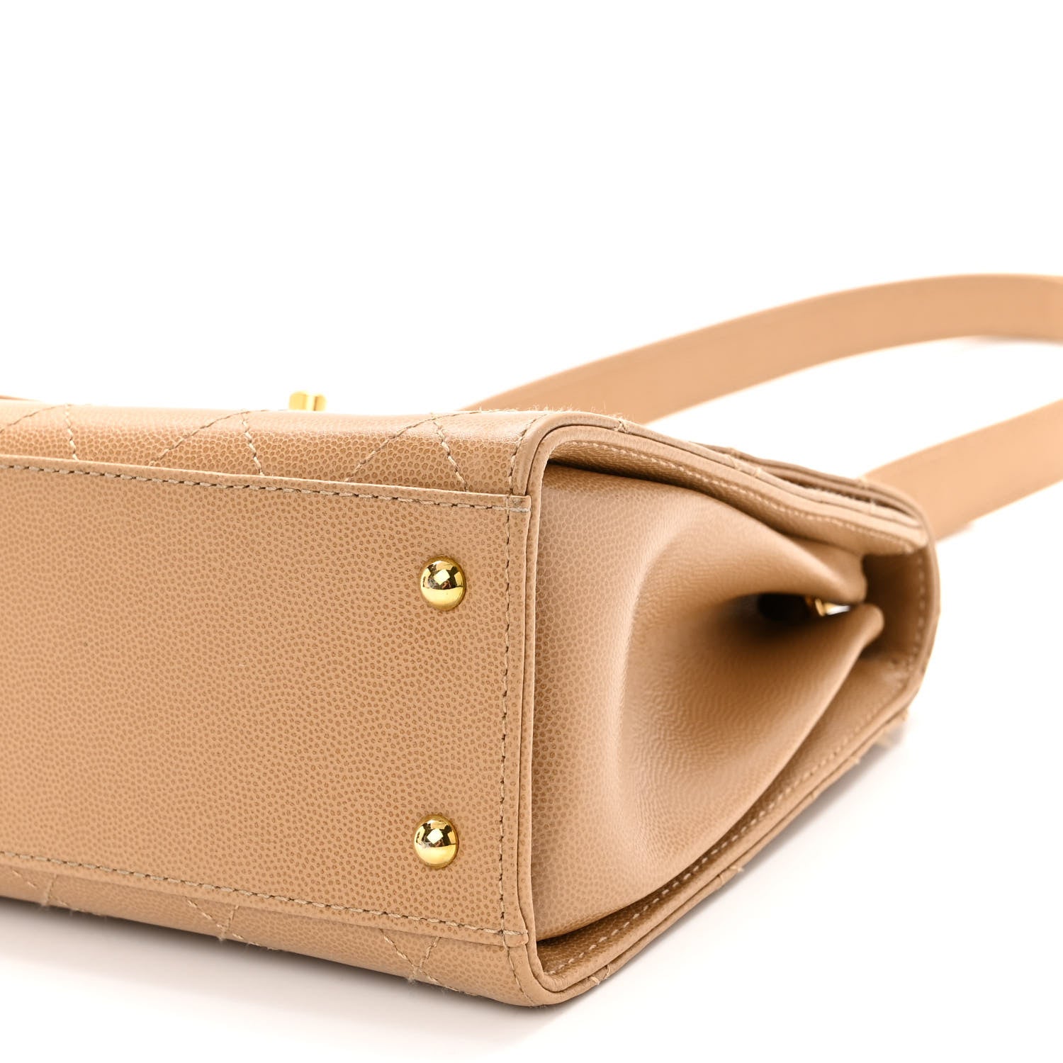 Chanel Caviar Stitched Shoulder Flap Bag Beige 8 of 8