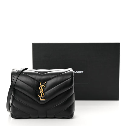 Saint Laurent Calfskin Y Quilted Monogram Toy Loulou Crossbody Bag Black 15 of 15