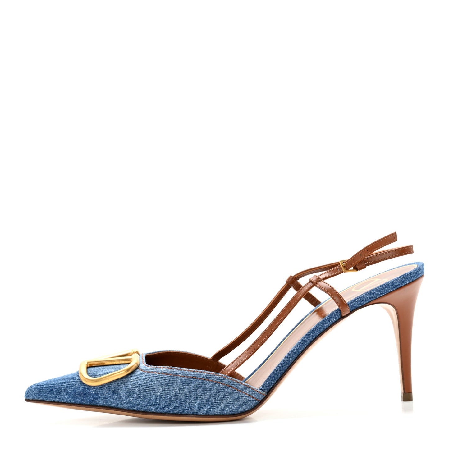 Denim Vlogo Slingback 80mm Pumps 41 Denim Selleria
