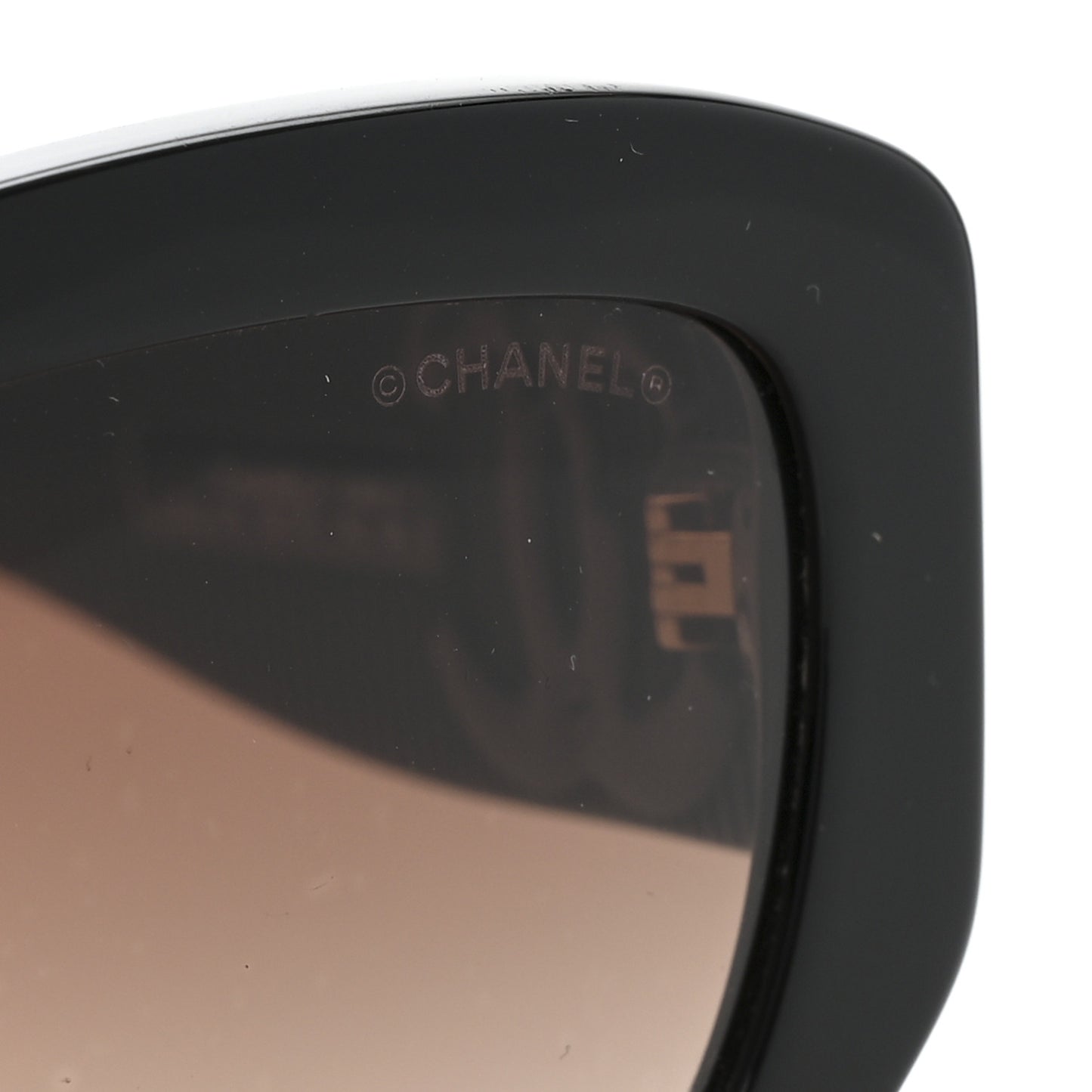 Acetate Rectangle Sunglasses 5493-A Black Brown