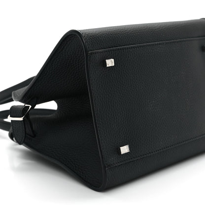 The Row Grained Calfskin Soft Margaux 10 Bag Black 8 of 9