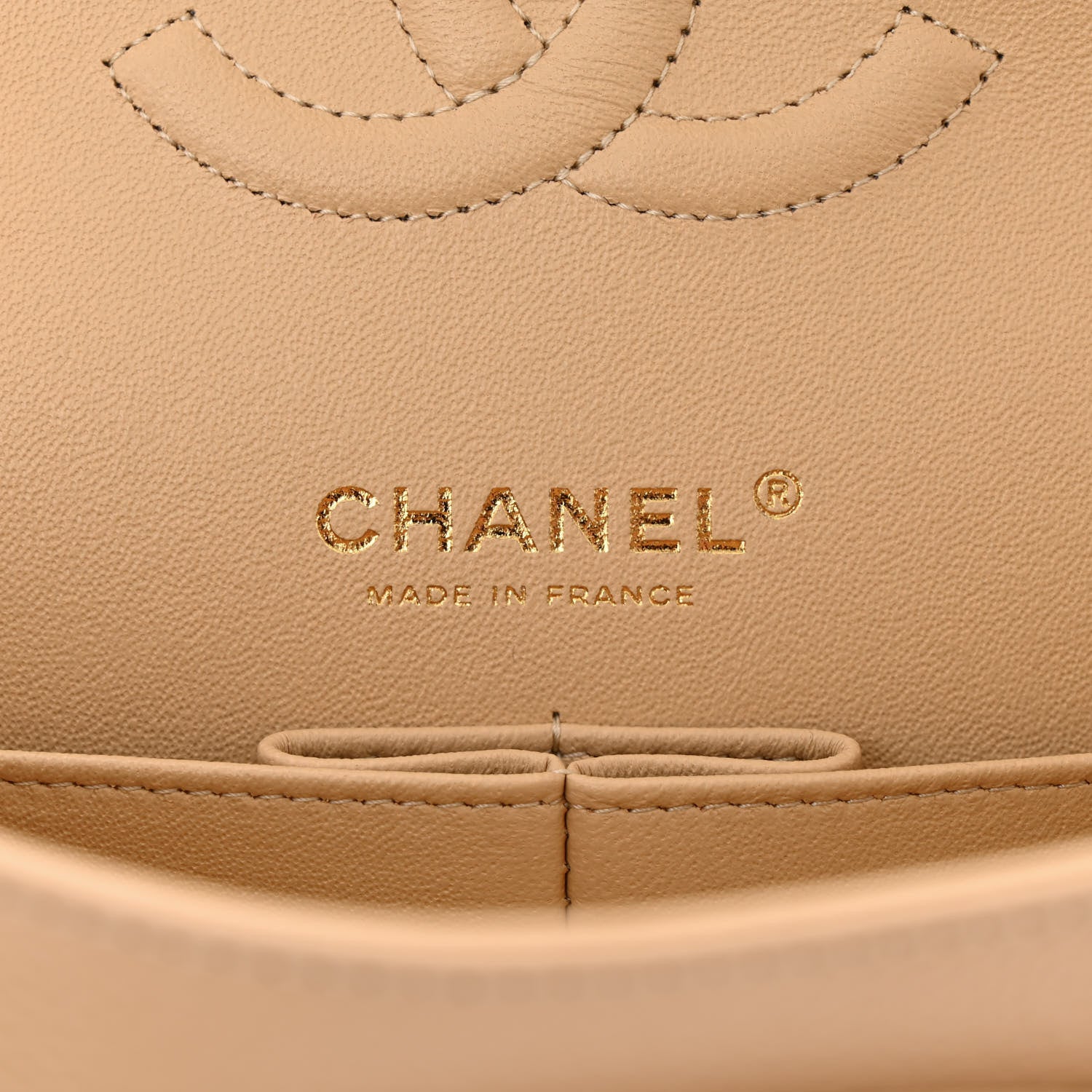 Chanel Caviar Quilted Medium Double Flap Beige Clair 6 of 11