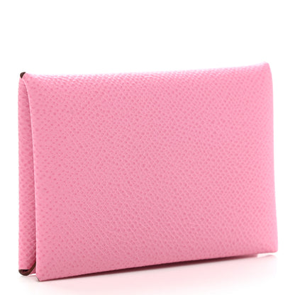 Hermes Epsom Calvi Card Case 5P Pink 3 of 8