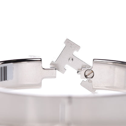Hermes Enamel Narrow Clic Clac H Bracelet GM Rose Azalee 5 of 5