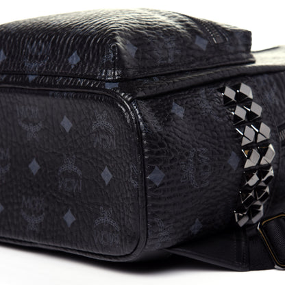 MCM Visetos Side Stud Mini Stark Backpack Black 9 of 12