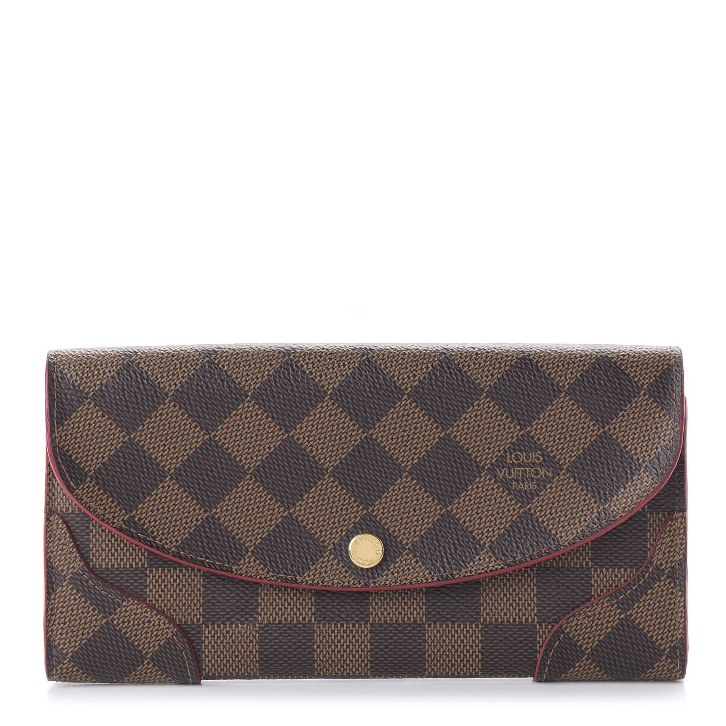 Damier Ebene Caissa Wallet Cherry