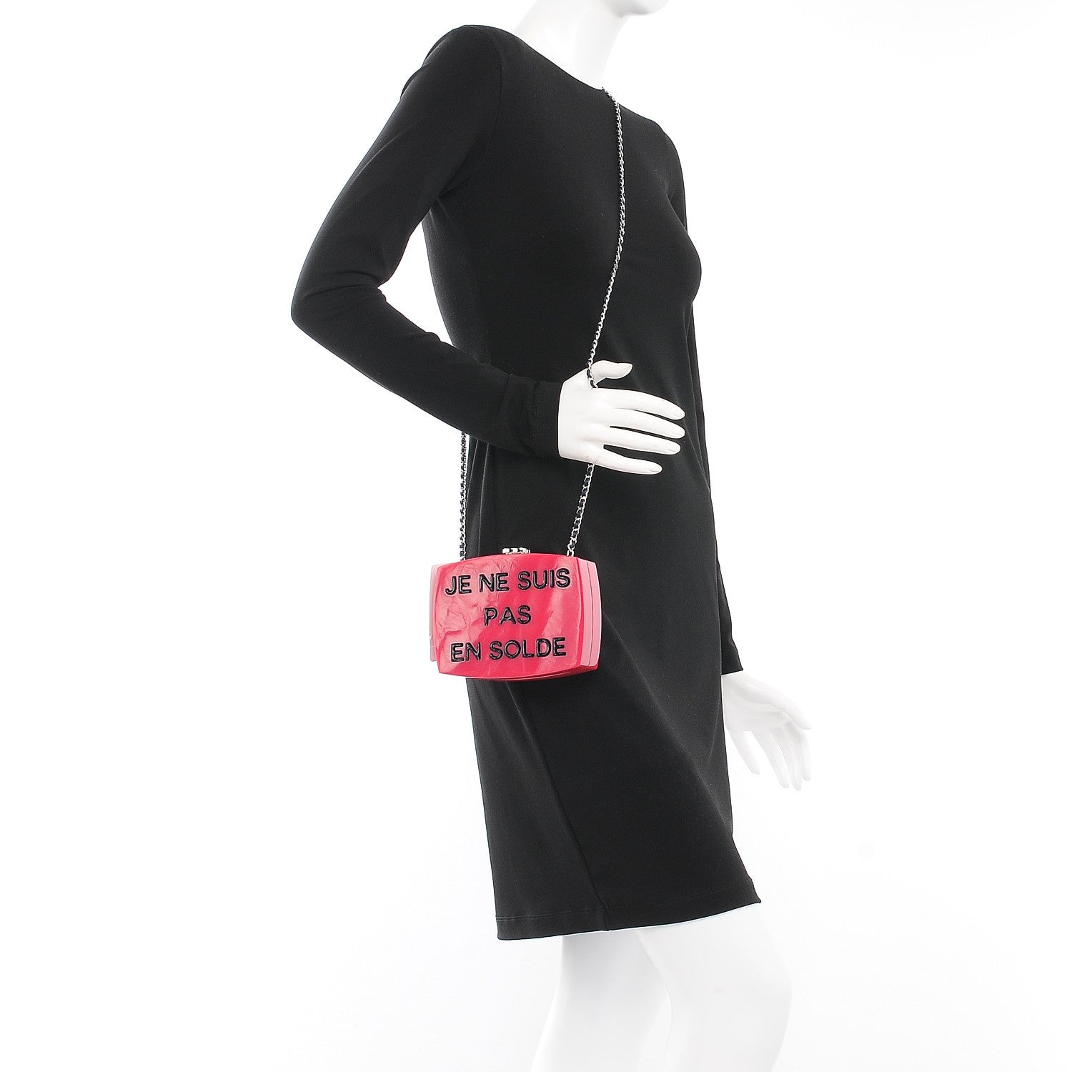 Chanel Plexiglass Evening In The Street 5x5=CC Small Clutch Fuchsia 2 of 7