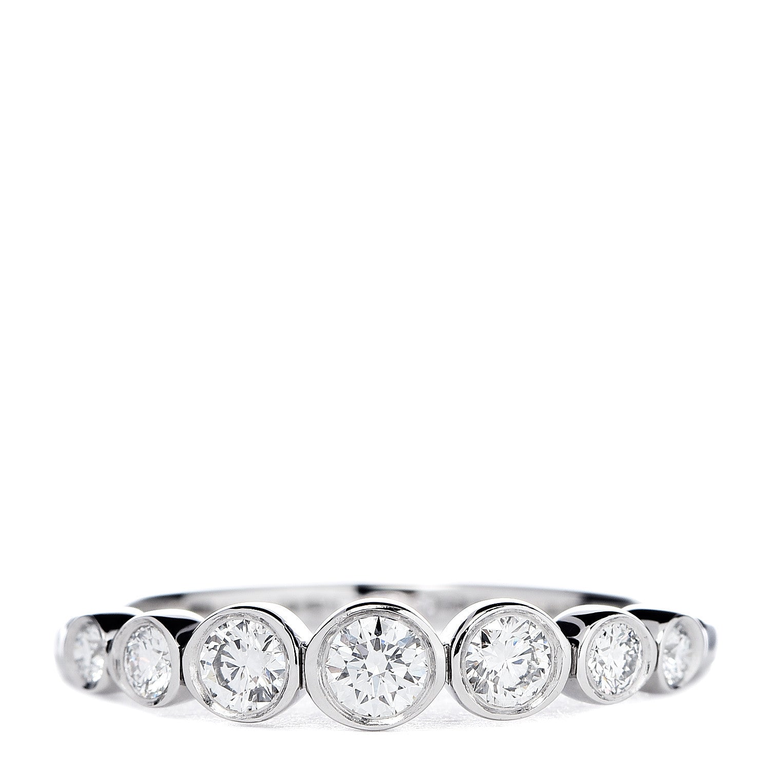 Tiffany Platinum Diamond Jazz Graduated Band Ring 52 6 1 of 6