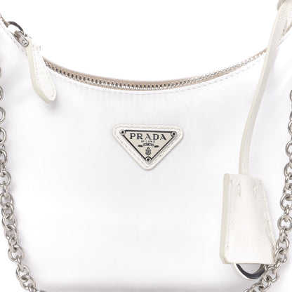 Prada Nylon Re-Edition 2005 Shoulder Bag White 10 of 11