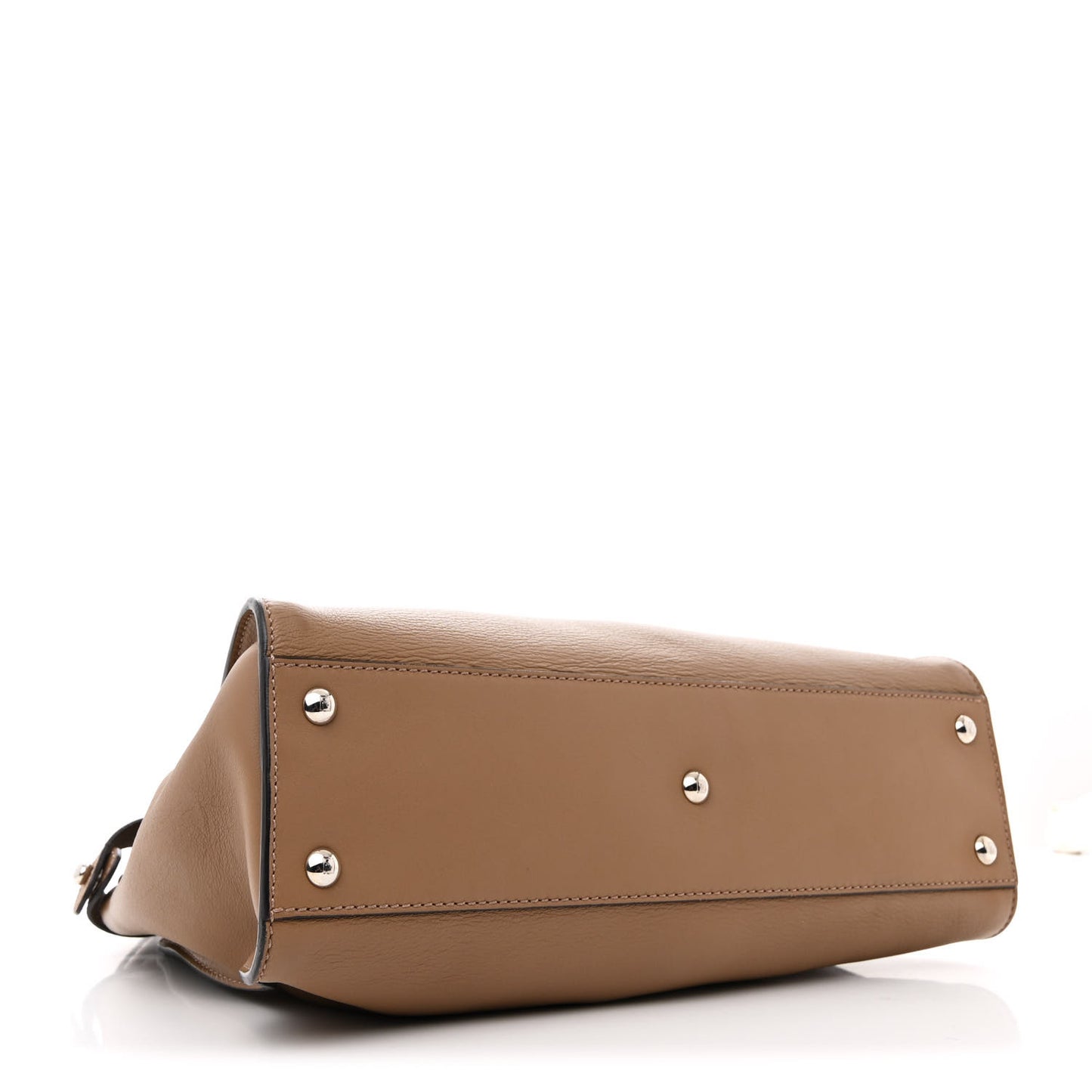 Vitello Seta Shiny Nappa Medium Peekaboo Iconic Satchel Cuoio Ardesia