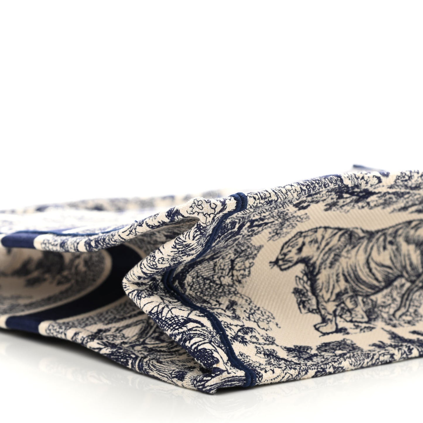 Canvas Embroidered Large Dioriviera Toile De Jouy Book Tote Blue