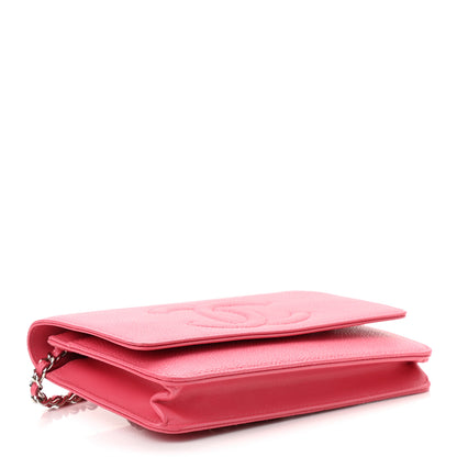 Chanel Caviar Timeless CC Wallet On Chain WOC Pink 3 of 11