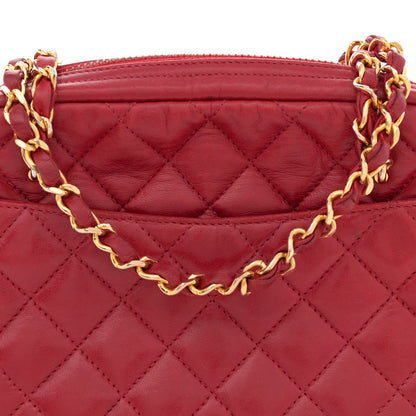 Chanel Lambskin Quilted Camera Case Red 9 of 14