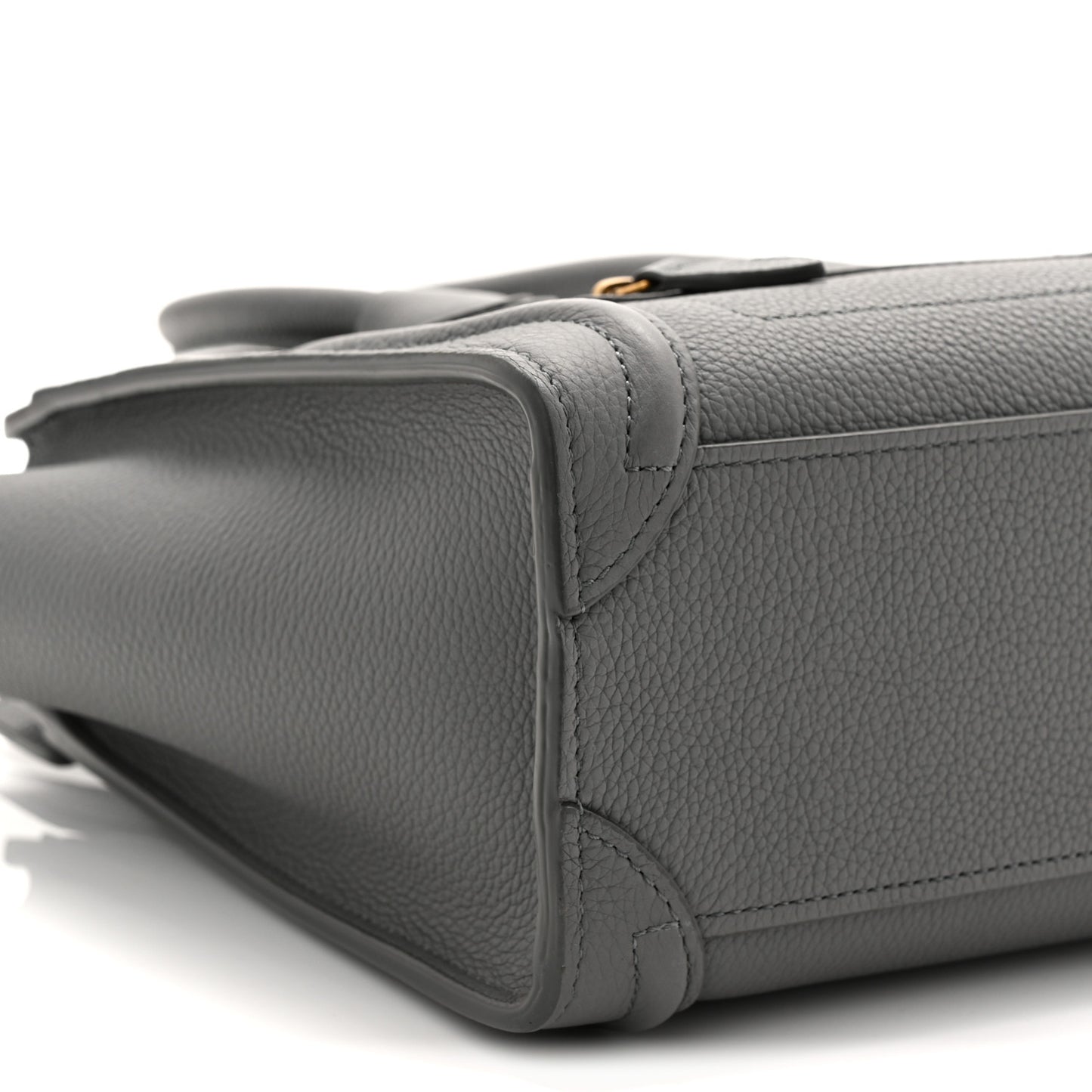 Drummed Calfskin Nano Luggage Kohl