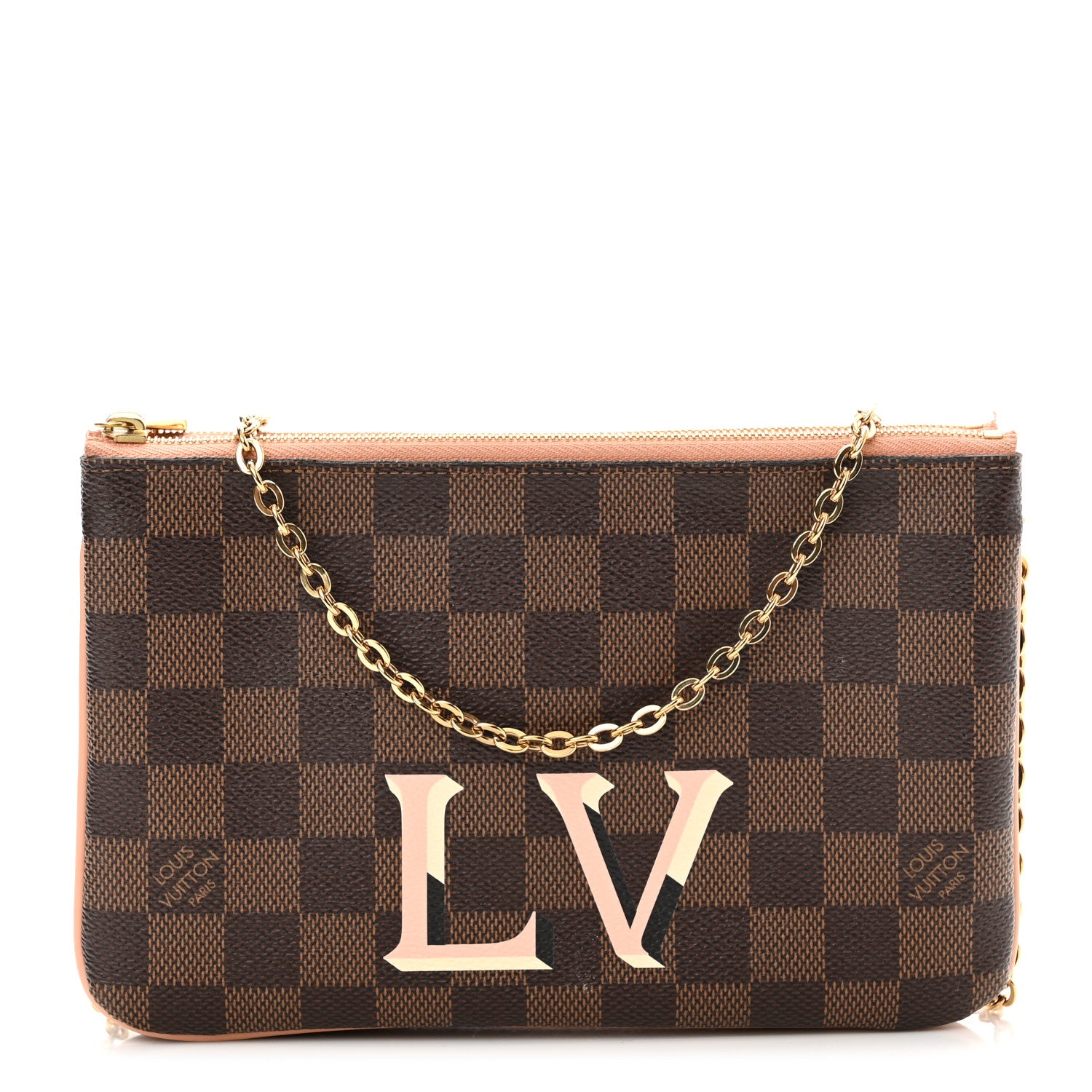 Louis Vuitton Damier Ebene Double Zip Pochette 1 of 13