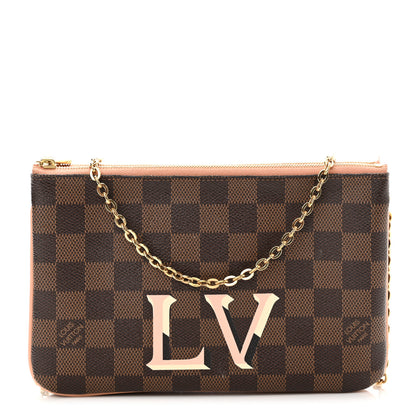 Louis Vuitton Damier Ebene Double Zip Pochette 1 of 13
