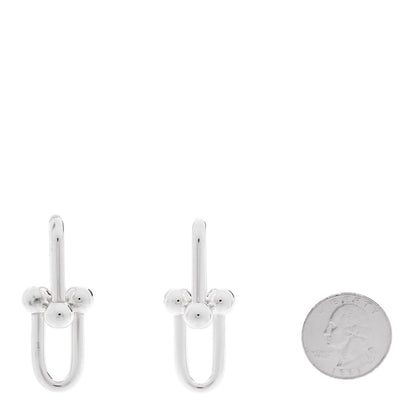 Tiffany Sterling Silver Extra Large HardWear Link Earrings 2 of 5