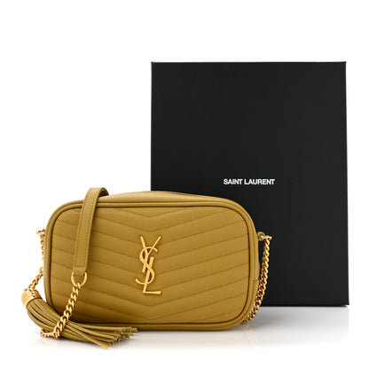 Saint Laurent Grain De Poudre Matelasse Monogram Mini Lou Camera Bag Light Chartreuse 11 of 11