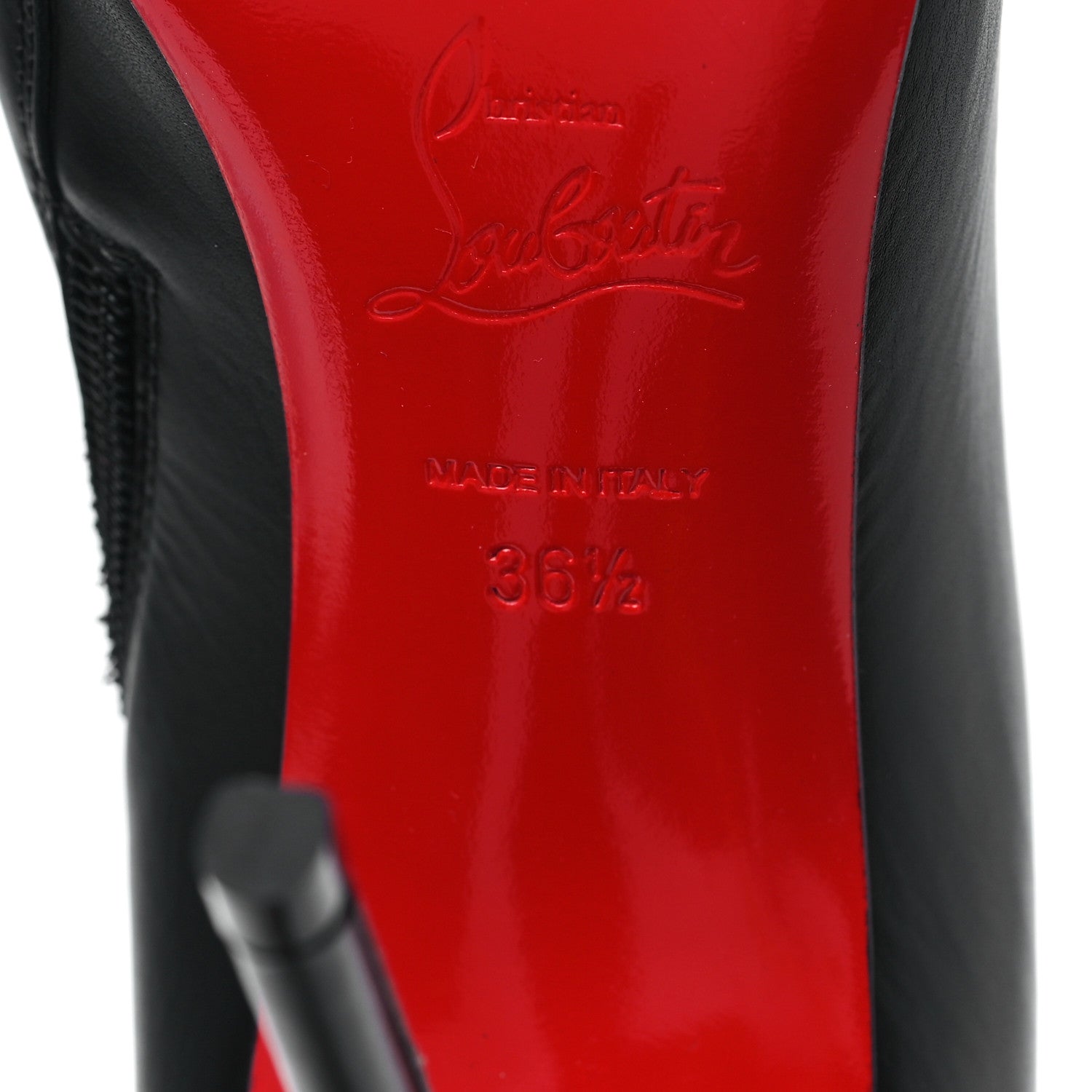 Christian Louboutin Calfskin So Kate Booty 100 Ankle Boots 36.5 Black 6 of 9