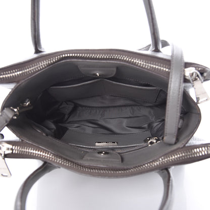 Miu Miu Goatskin Madras Top Handle Double Zip Tote Argilla 5 of 11