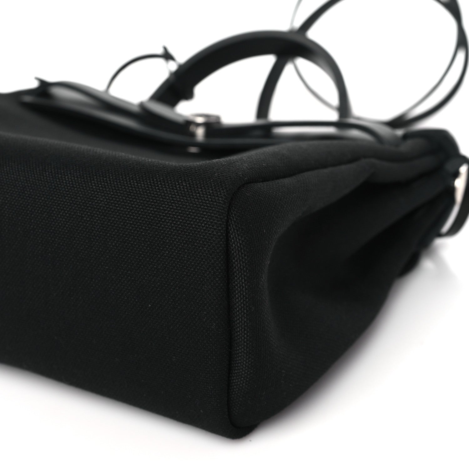 Hermes Military Toile Vache Hunter Herbag Zip PM 31 Black 10 of 11