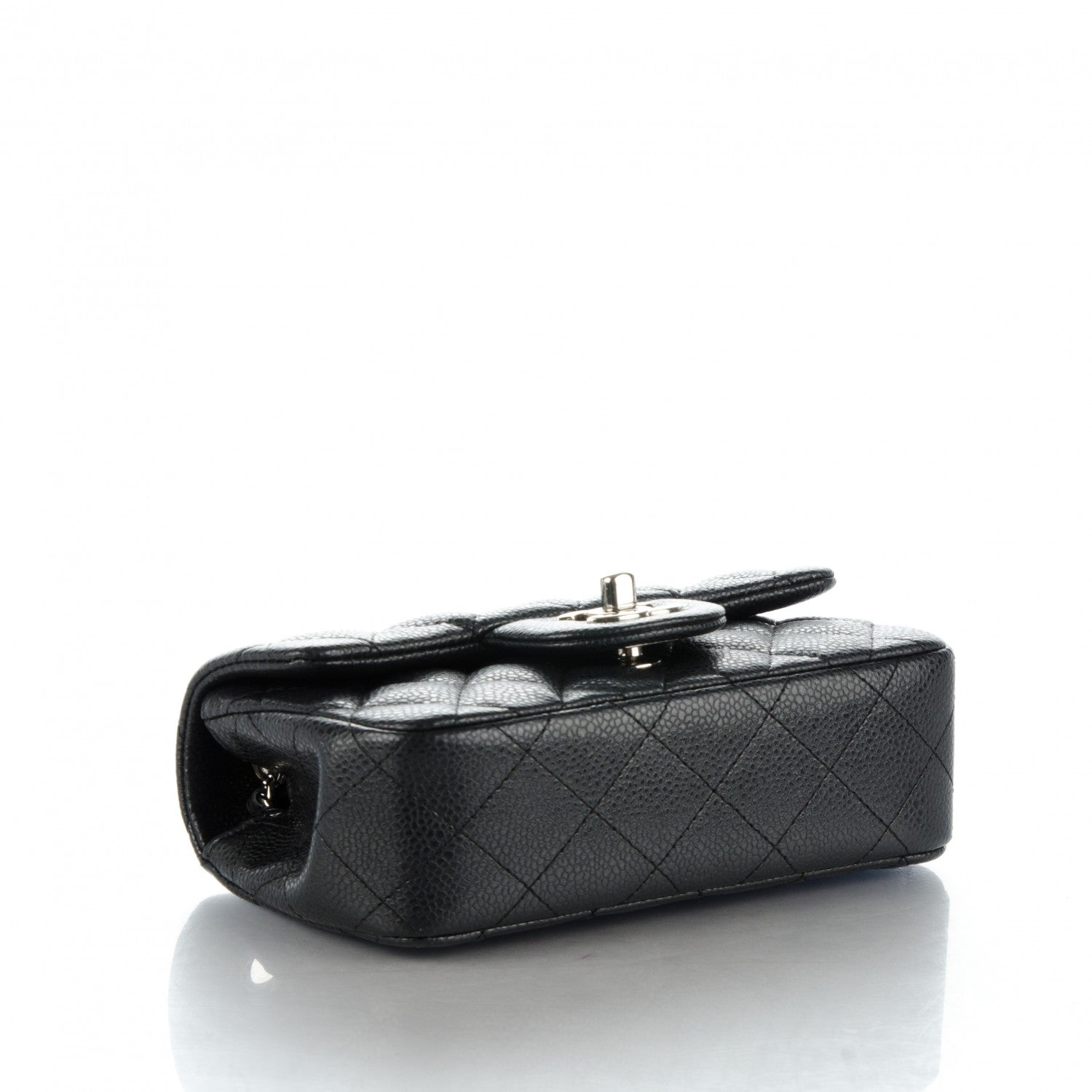 Chanel Metallic Caviar Quilted Extra Mini Flap Dark Grey 4 of 7