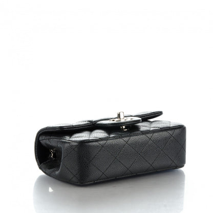 Chanel Metallic Caviar Quilted Extra Mini Flap Dark Grey 4 of 7