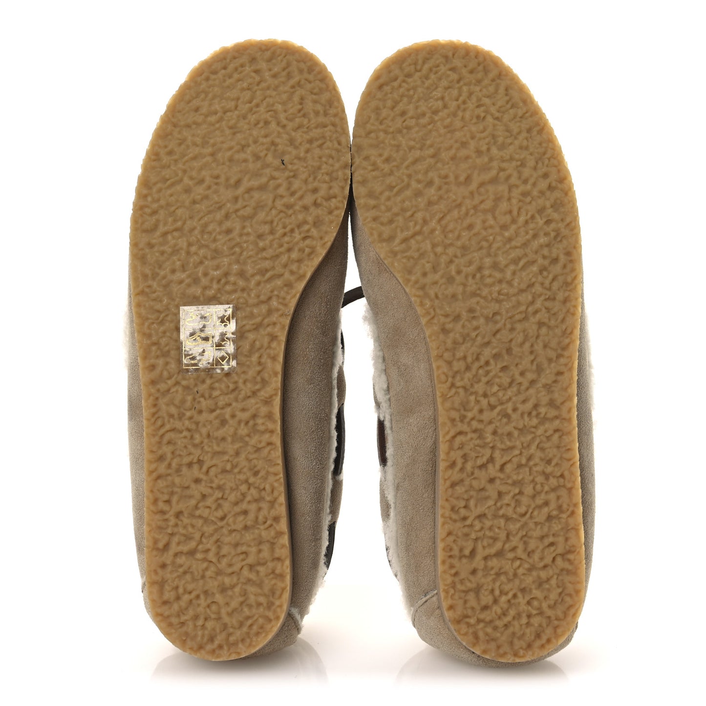 Shearling Moccasin Loafers 35 Beige