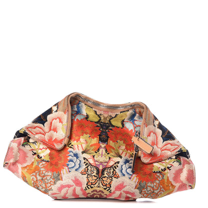 Alexander McQueen Silk Floral Print De Manta Clutch Multicolor 1 of 10