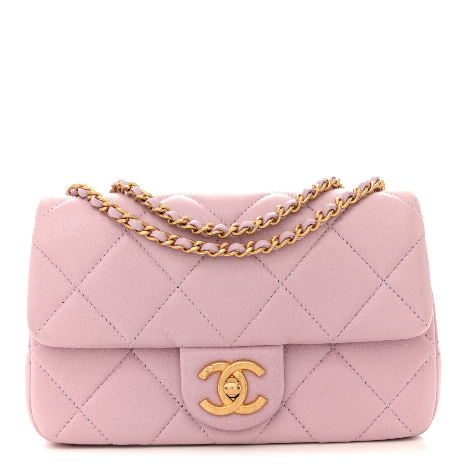Chanel Lambskin Quilted Pearl Small Flap Light Purple 1 of 11