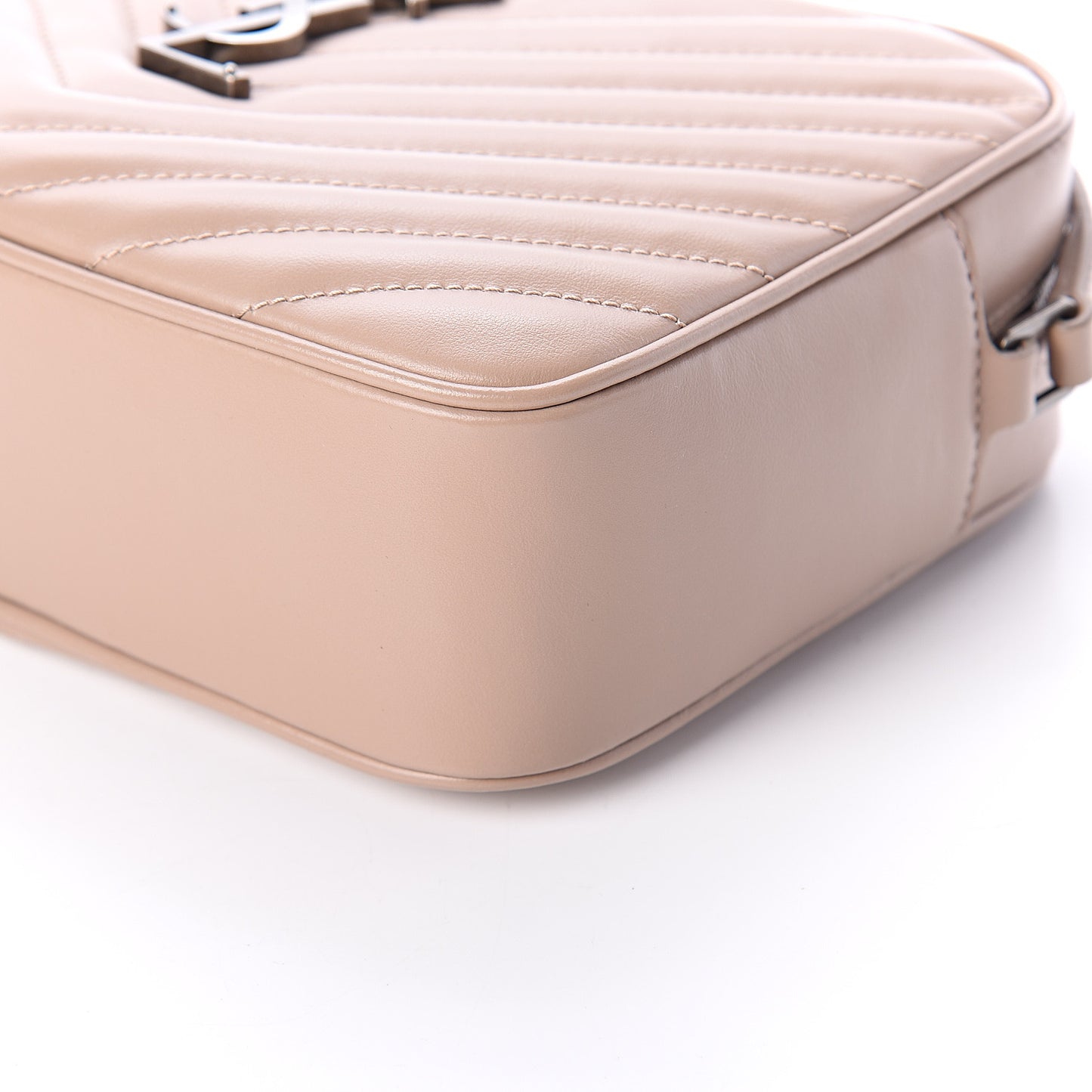 Calfskin Matelasse Monogram Lou Camera Bag Nude Powder