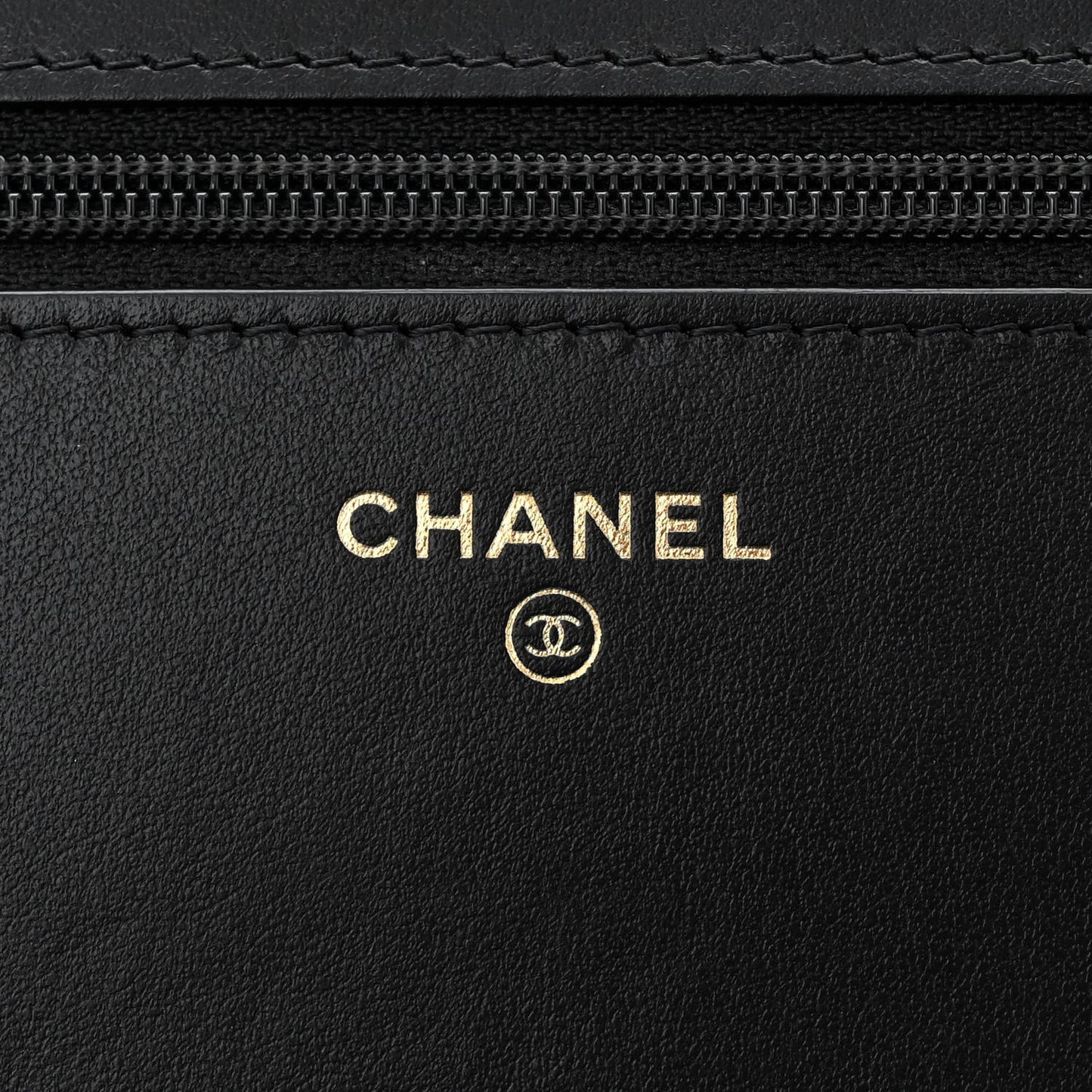 Caviar Quilted Pocket Clutch With Chain WOC Black