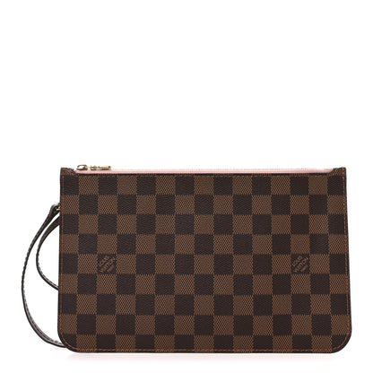 Louis Vuitton Damier Ebene Neverfull MM GM Pochette Rose Ballerine 1 of 6