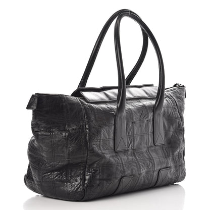 Chanel Lambskin Square Stitched Lax Large Tote Black 2 of 11