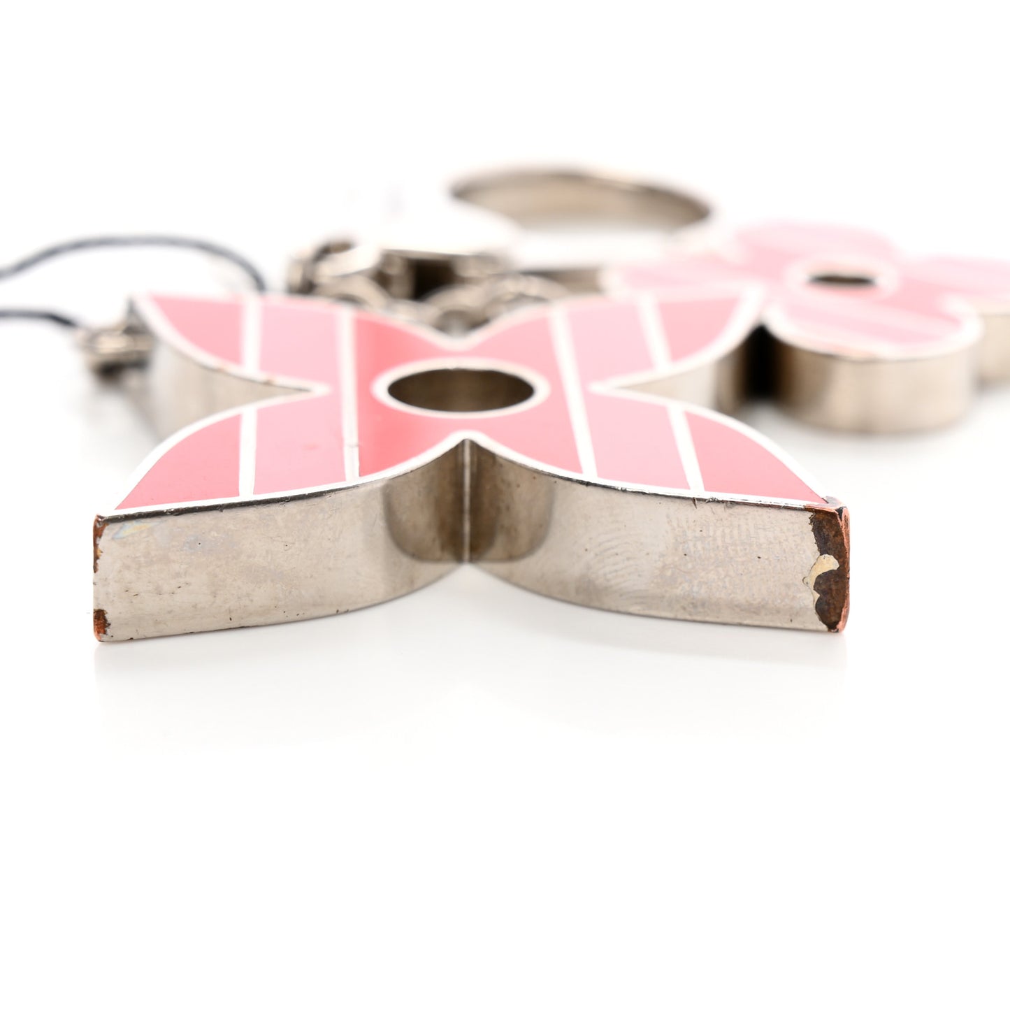 Sweet Stripes Flower Bag Charm