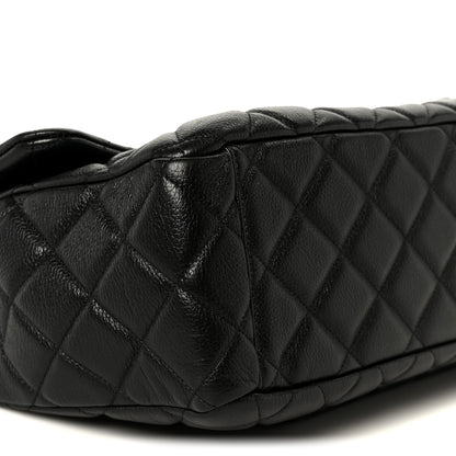 Chanel Calfskin Quilted XXL Travel Flap Bag Black 10 of 12