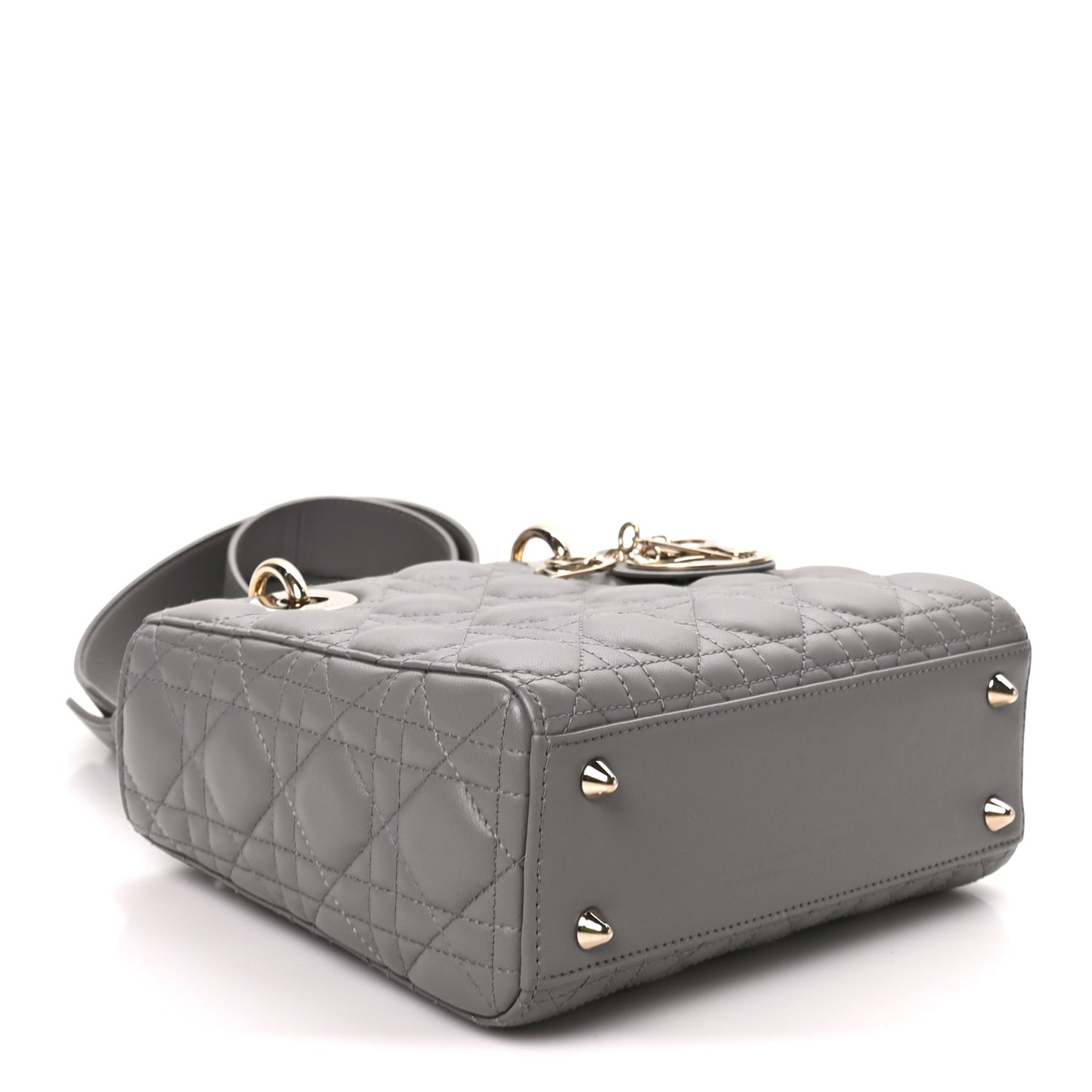 Lambskin Cannage Small My ABCDior Lady Dior Grey